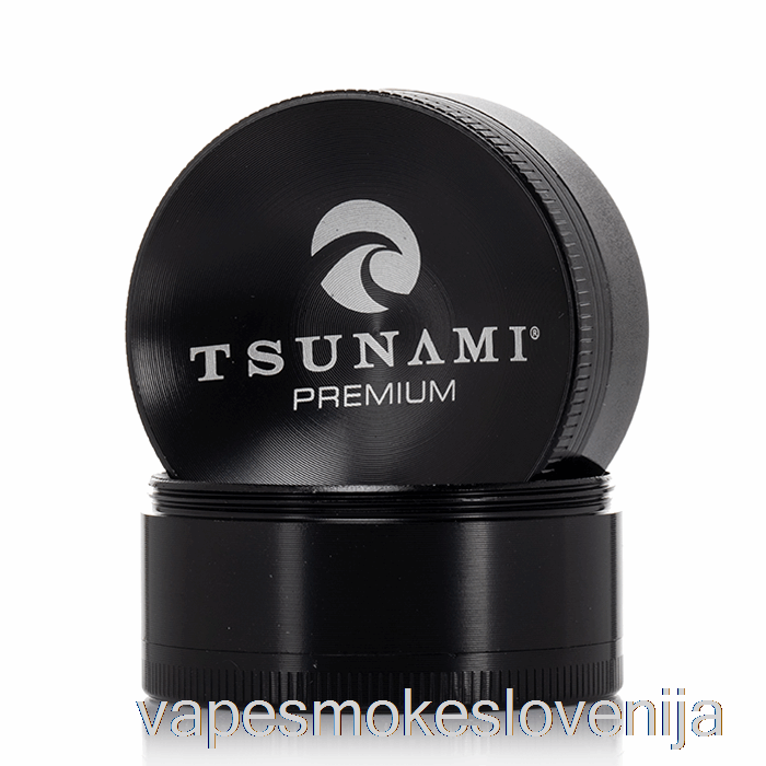 Vape Slovenija Tsunami 1.9inch 4-delni Pogreznjeni Zgornji Mlin črn (50mm)